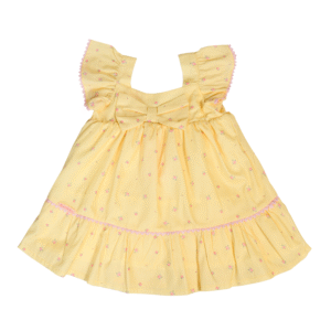 Vestido Infantil Floral Amarelo