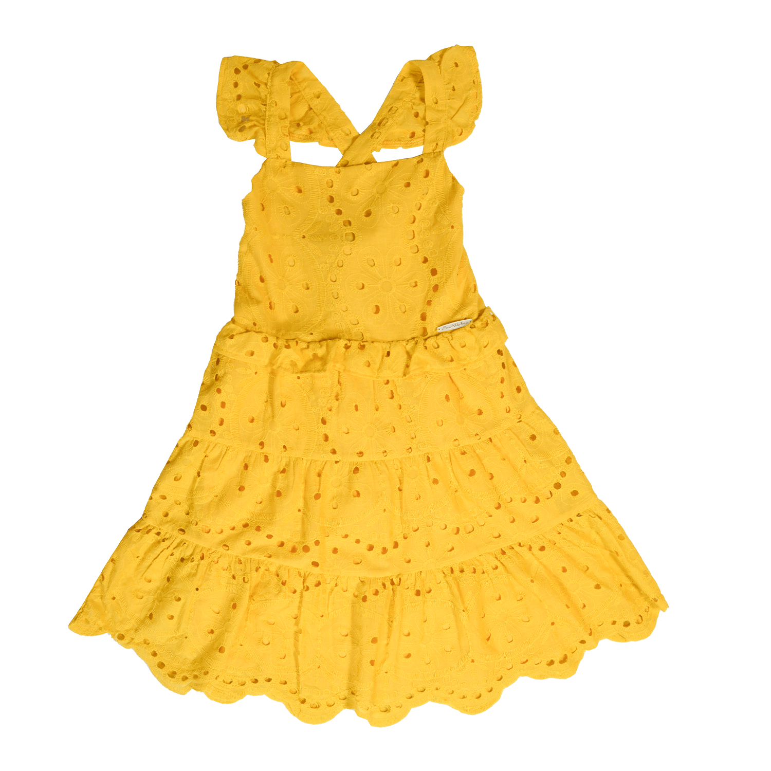 Vestido Infantil com Detalhes Vazados